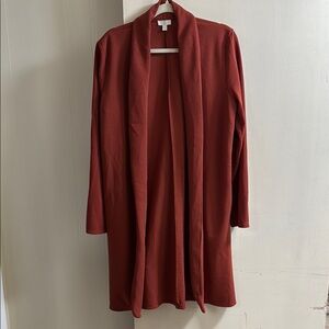 Rust Open Front Cardigan